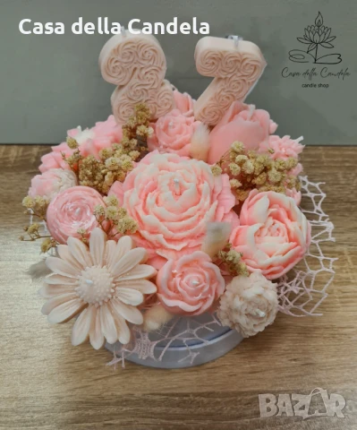 Букет от соеви свещи, снимка 6 - Декорация за дома - 51021353