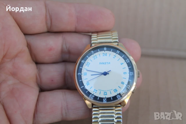 СССР мъжки часовник ''Ракета 24 часа'', снимка 2 - Мъжки - 50798834