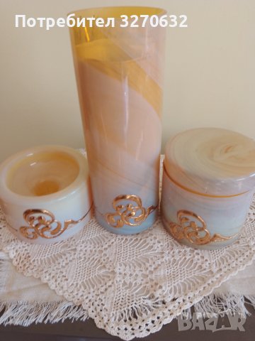 Комплект цветно стъкло от три части, снимка 1