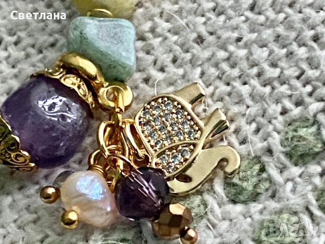 гривна от естествени камъни, снимка 5 - Гривни - 53212148