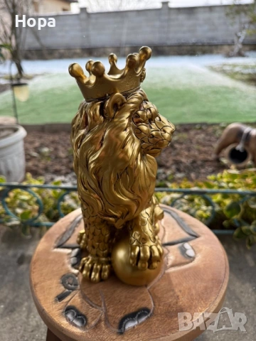 Лъв с корона , снимка 3 - Декорация за дома - 53139083