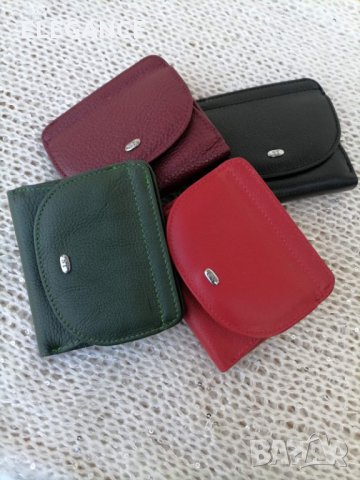 Компактно дамско портмоне с френски джоб от естествена кожа 