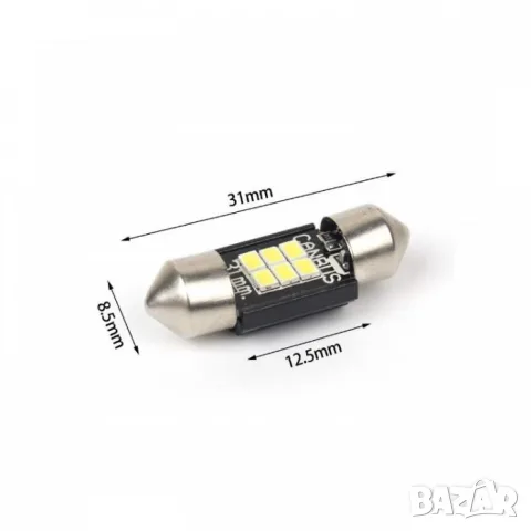 LED крушки 12V 6000K 6 SMD 2 броя за интериор, снимка 4 - Аксесоари и консумативи - 55865086