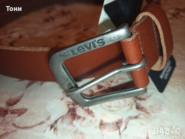 LEVI'S Оригинал Нов Мъжки Колан Изцяло от Естествена Кожа с Етикет 120см.