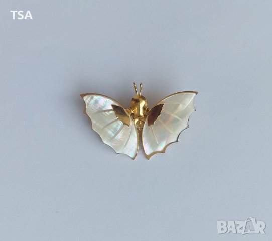 Брошка – Бяла Седефена пеперуда , снимка 1 - Други - 41481541