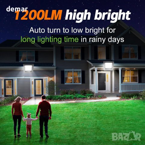 Соларни външни прожектори IP65 водоустойчиви светлини, снимка 3 - Външни лампи - 42012185