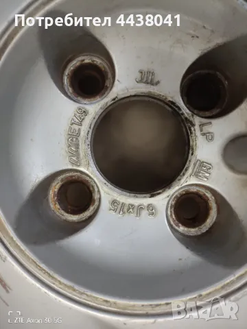Алуминиеви джанти с гуми 6Jx15, 4х100, ET49 - 5бр., снимка 2 - Гуми и джанти - 49797141
