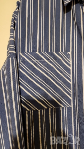 Дамска риза на райе (oversize стил) LBD, снимка 3 - Ризи - 52828787