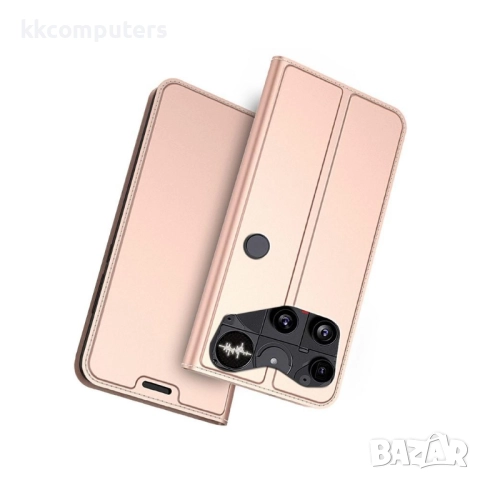 DUX DUCIS Кожен калъф за Nothing Phone (3) 5G- Държач за Карти и Стойка, вкл. Протектор, 4 Цвята, снимка 3 - Калъфи, кейсове - 52659608