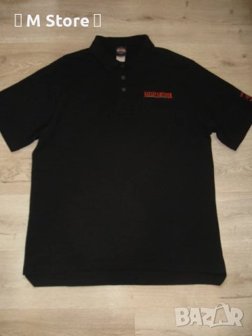 Harley Davidson мъжка тениска с яка XL размер, снимка 3 - Тениски - 51223400