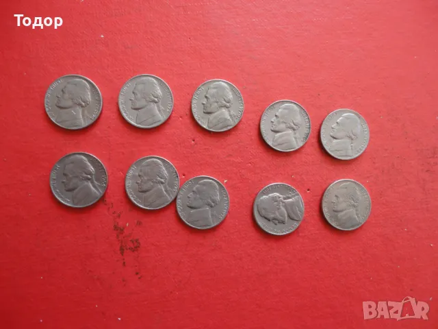 5 цента САЩ лот американски монети  центове 1 , снимка 4 - Нумизматика и бонистика - 48431602