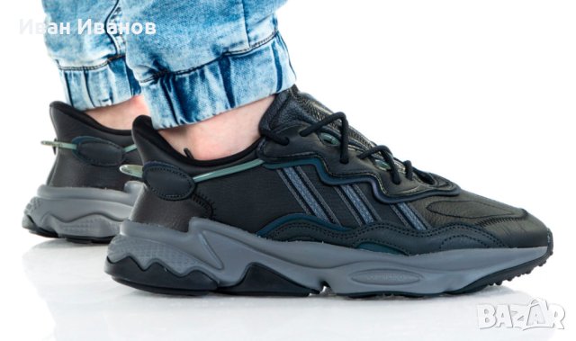 оригинални кожени маратонки ADIDAS OZWEEGO CORE BLACK номер 43 1/3, снимка 4 - Маратонки - 41497630