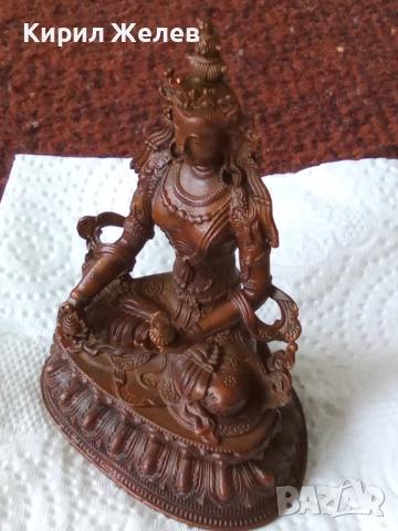 Бронзова статуетка тара 54228, снимка 3 - Колекции - 53754492