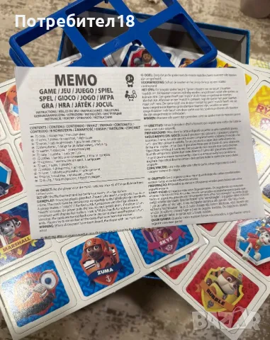 Пес патрул/ Paw Patrol мемори игра на карти, снимка 3 - Образователни игри - 49801896