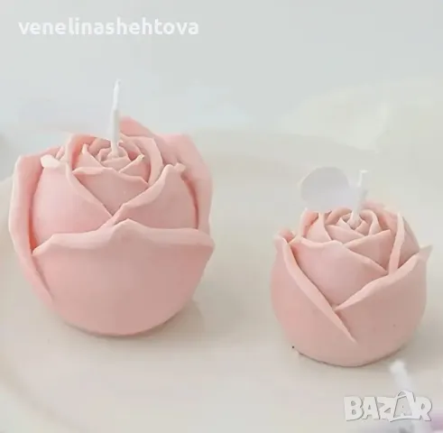 3D Огромна роза пъпка Силиконов молд форма за свещи гипс сапун смола , снимка 3 - Форми - 48792305