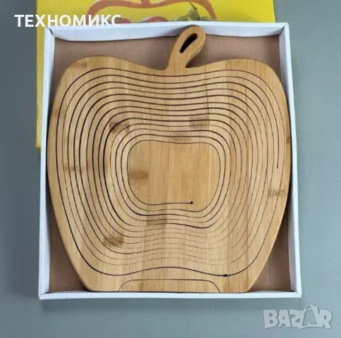 Сгъваема фруктиера за плодове и зеленчуци - бамбукова, снимка 6 - Други стоки за дома - 49135937