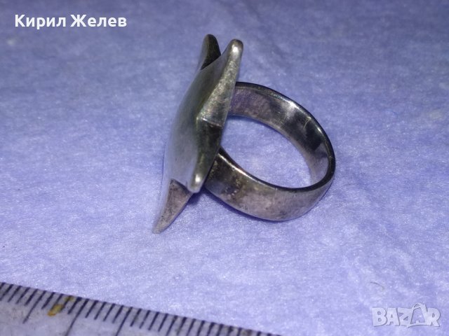 ВЕЛИКОЛЕПЕН ФИГУРАЛЕН СРЕБЪРЕН АРТ ПРЪСТЕН ЗВЕЗДА СРЕБРО 925 АНГЛИЯ БИЖУТЕРСКА РЪЧНА ИЗРАБОТКА 40617, снимка 7 - Пръстени - 42644491