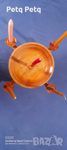 масивен дървен свещник , снимка 12 - Антикварни и старинни предмети - 52720545