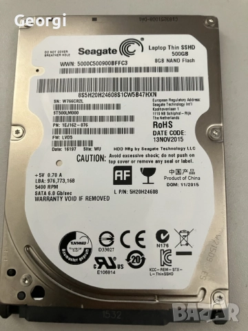 HDD Seagate 500Gb 2.5”