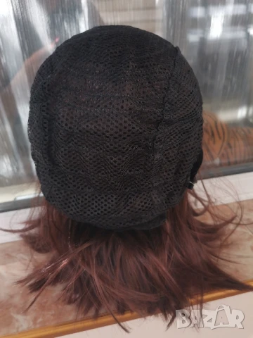 Нова тъмно кестенява перука 35 см Боб стил без бретон - мод.22, снимка 9 - Аксесоари за коса - 13441820