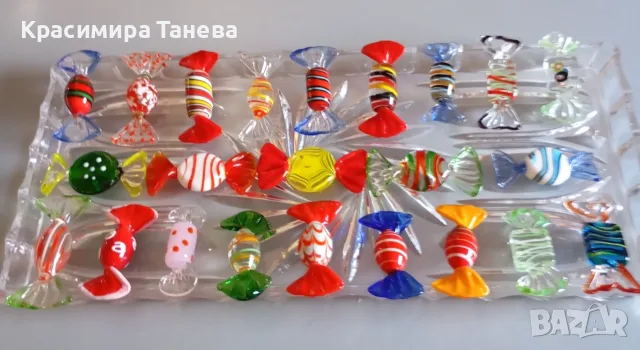 🌹 Стъклени бонбони .  ... Цена  :  3 €                 за бр ., снимка 3 - Декорация за дома - 56125666