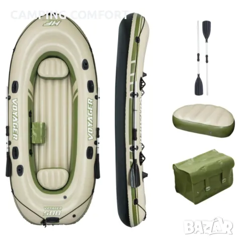Bestway Hydro Force Надуваема лодка BESTWAY 65001  Voyager 500, 348x141 см 