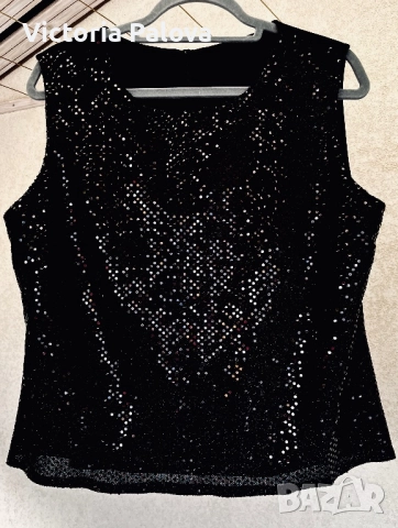 Красив елегантен вечерен топ Sequins 