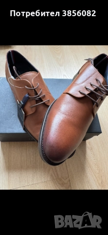 Оригинални кожени обувки Tommy Hilfiger – №46, снимка 8 - Ежедневни обувки - 52975911