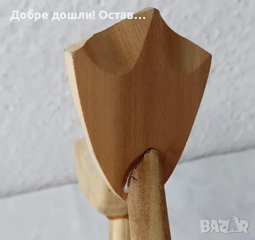 Дървена патка по гръб, забавна птица, дърворезба, от дърво, не е малка, фигура пластика статуетка, снимка 5 - Статуетки - 48649998