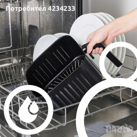 Смарт Еърфрайър , 2200W, XXL 6.5л, Wi-Fi Tuya App, 10 Програми, Неръждаема стомана, снимка 6 - Други - 53733950