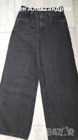 Черни дамски дънки Levi Strauss '94 Baggy Wide Leg W25 L33, снимка 8 - Дънки - 52043760