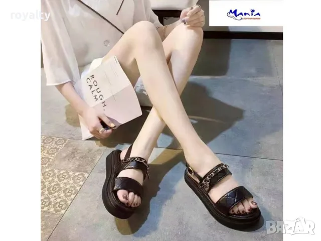 Дамски сандали в черно и бяло, снимка 3 - Сандали - 49960424