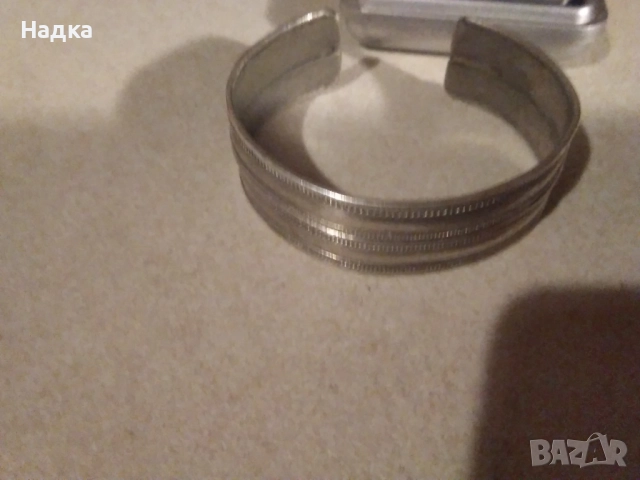 Дамска сребърна гривна, снимка 4 - Гривни - 52204354