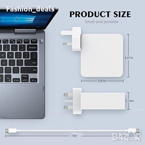 Ново бързо зарядно устройство за лаптоп Mac Book Pro Charger-118W USB C , снимка 6 - Друга електроника - 42203167