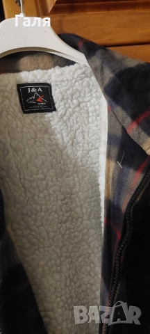 Мъжко яке тип риза с каракул, размер ХЛ, снимка 4 - Якета - 52290538