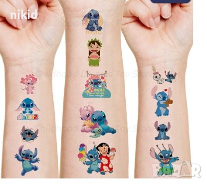 Лило и Стич lilo stitch Tattoo татос татуировка временна детска татоси татуси, снимка 2 - Други - 41599972