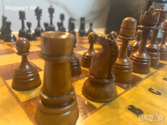 Голям Шах с дървени фигури, снимка 3 - Други спортове - 55425013