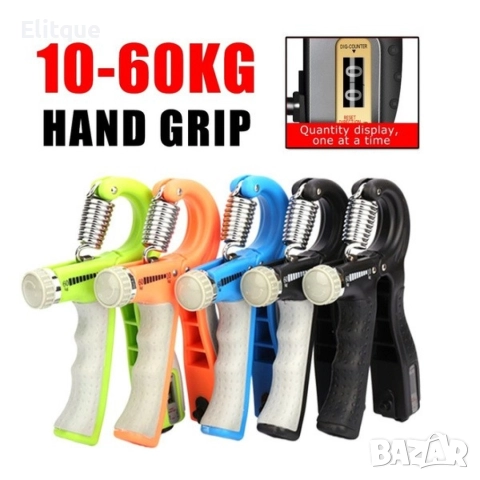 Регулируема фитнес ръкохватка грипър съпротивление 10-60 кг, снимка 5 - Фитнес уреди - 52870148