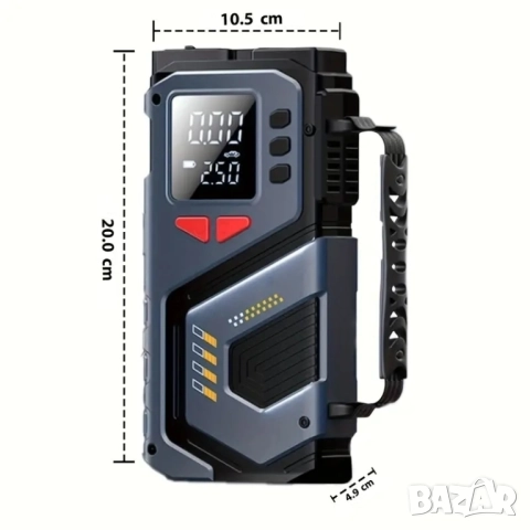 Преносим акумулаторен компресор за гуми, 150 PSI , снимка 2 - Аксесоари и консумативи - 52420169