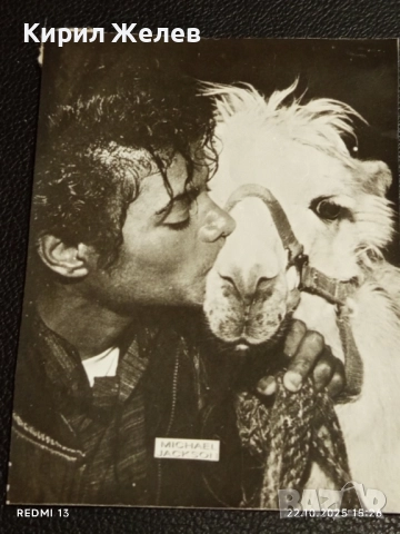 Стара рядка снимка картичка на ПОП ИКОНАТА Michael Jackson рядка за КОЛЕКЦИЯ 51168