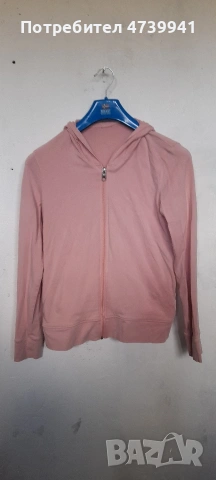 Дамски суичър с качулка – розов