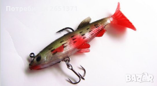 Силиконова примамка с форма на костур-1 бр.-3.50 лв., 5 бр.-15 лв., снимка 7 - Стръв и захранки - 34534249