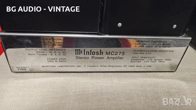 Mcintosh C-22 и Mcintosh MC-275 , снимка 9 - Ресийвъри, усилватели, смесителни пултове - 55755029