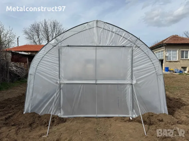 Хоби Оранжерии 4 м ширина тип тунелни, снимка 2 - Оранжерии - 49639464
