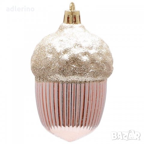 Коледни топки за украса, украса за елха МЕГА, 152 броя, златисто розово, коледна украса, снимка 4 - Декорация за дома - 34160369