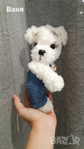 Ръчно плетено кученце, снимка 6 - Плюшени играчки - 52027985