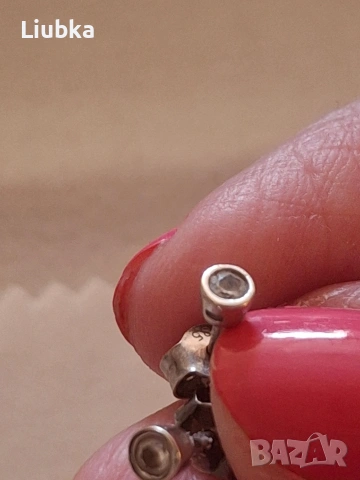 малки обеци бяло злато 