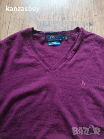 polo ralph lauren slim fit merino wool - мъжки мериновул пуловер М, снимка 2 - Пуловери - 53155385