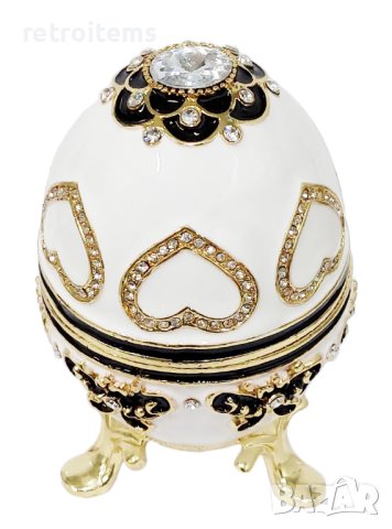 Фаберже стил, кутийки-яйца за бижута в луксозна подаръчна кутия., снимка 3 - Декорация за дома - 44329348