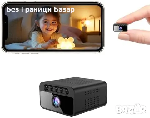 Нова Мини Камера AOBOCAM 4K WiFi MicroSD слот Нощно Виждане Детектор Движение охрана дом